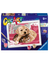 RVSPBN20210,Ravensburger - CreArt pictura pe numere pentru copii catelus si pisicuta pe patura