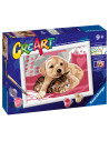 RVSPBN20210,Ravensburger - CreArt pictura pe numere pentru copii catelus si pisicuta pe patura