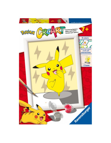 RVSPBN20241,Ravensburger - CreArt pictura pe numere pentru copii Pickachu