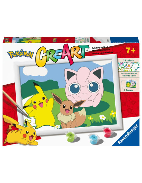 RVSPBN23571,Ravensburger - CreArt pictura pe numere pentru copii personaje Pokemon
