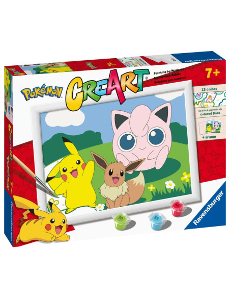 RVSPBN23571,Ravensburger - CreArt pictura pe numere pentru copii personaje Pokemon