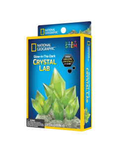 NG29608,National Geographic - Set educativ Mini laborator de crestere cristale verzi fosforescente 2