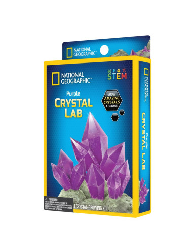 NG29615,National Geographic - Set educativ Mini laborator de crestere cristale violet