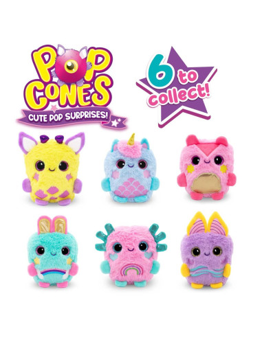 CRZ68892,Craze - Jucarie de colectie Pop Cones animalute din plus 15 cm cu surpriza in cutia de Popcorn diverse modele