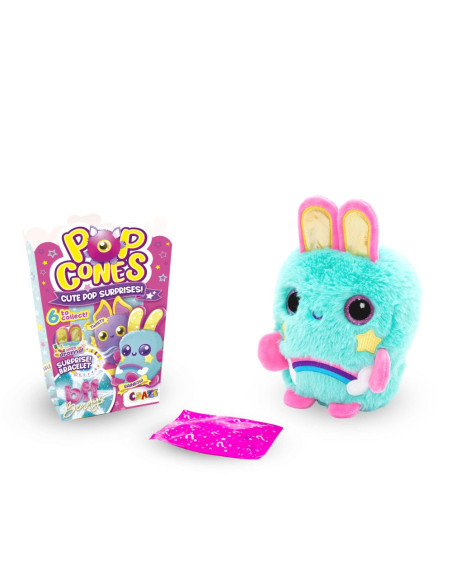 CRZ68892,Craze - Jucarie de colectie Pop Cones animalute din plus 15 cm cu surpriza in cutia de Popcorn diverse modele
