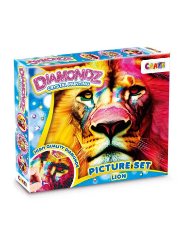 CRZ47354,Craze - Pictura cu diamante leu