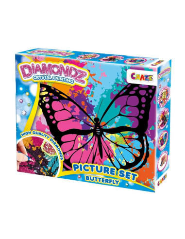 CRZ47798,Craze - Pictura cu diamante fluture