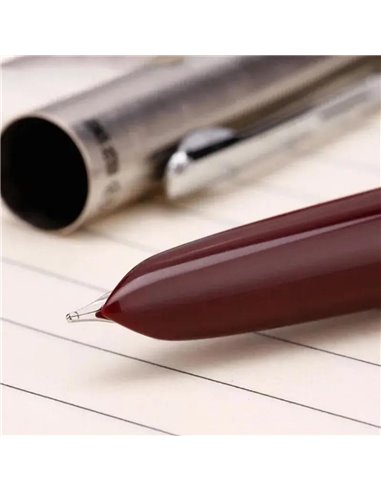 Set 15 stilouri cu penita ascunsa HERO 007, Negru - Verde - Visiniu