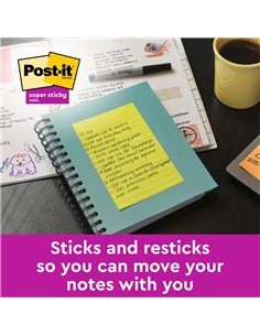 Notes Adeziv Post-It 3M Neon Liniat 102 X 152 Mm 100 File,NOT086 2