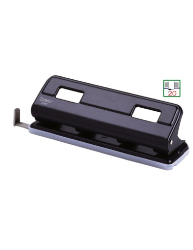 IT-2100,Perforator metalic 4 gauri, 20 coli, KANGARO DP-2040 - negru
