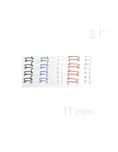 OP-3A11BIA100,Spire metalice 11mm, pas 3:1", 100 buc/cutie, OPUS - alb