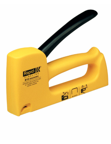 RA-20443950,Pistol capsat Rapid R13E, blister, se foloseste cu capse 13/4-10, portocaliu
