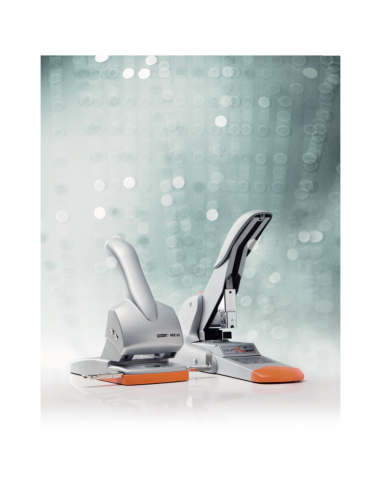 RA-20922603,Perforator mare capacitate Rapid HDC65, 65 coli, metalic, cutie, argintiu-orange