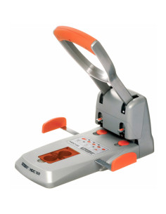 RA-23000600,Perforator mare capacitate Rapid Supreme HDC 150, 2 perforatii, 150 coli, metalic, argintiu-orange