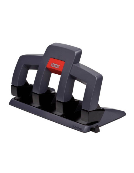 RA-24845701,Perforator metalic Rapid Supreme SP34 PressLess, 30 coli, 4 perforatii, cutie, negru