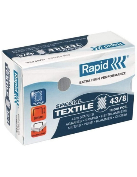 Capse Rapid Super Strong, 43/8 G, pentru textile, 10000/cutie