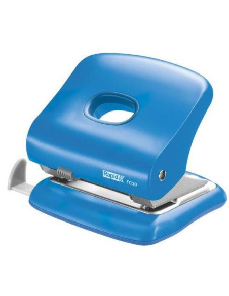 RA-5000359,Perforator plastic Rapid FC30, 30 de coli, cutie, albastru deschis