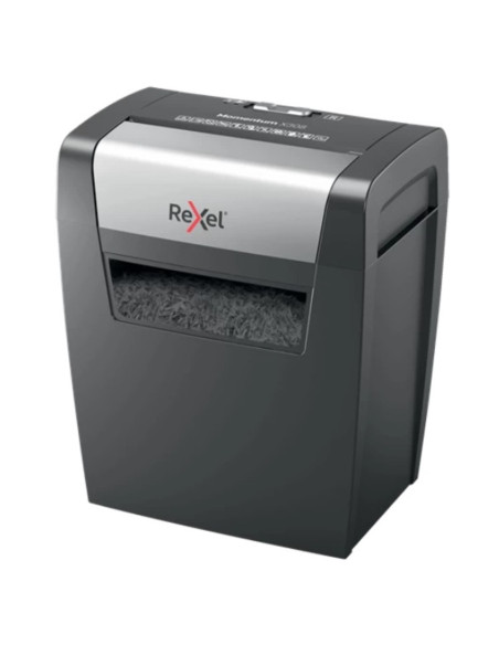 Distrugator documente manual REXEL MOMENTUM X308, P3, cross-cut (confeti), 8 coli, cos 15l, negru