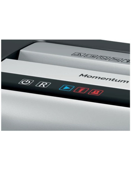 Distrugator documente manual REXEL MOMENTUM X308, P3, cross-cut (confeti), 8 coli, cos 15l, negru