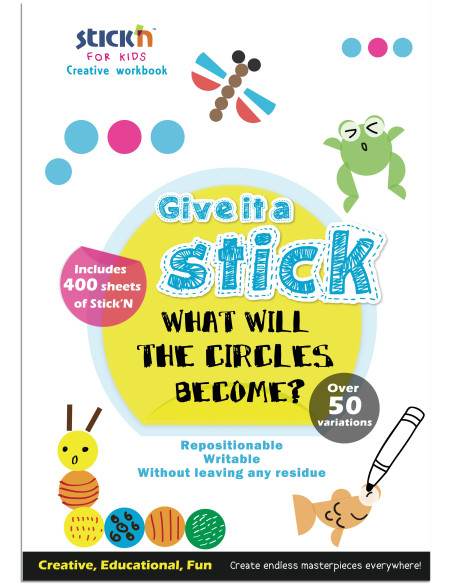 HO-29021,Carte creativa Stick"n Circle - cercuri neon asortate