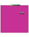 NB-1903803,Tabla NOBO patrata, plastic, 36x36 cm, magnetica, include marker si magneti, roz