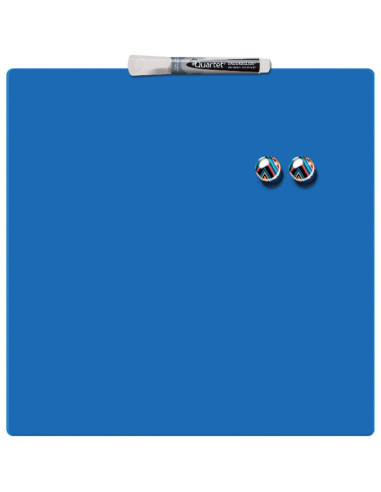 NB-1903873,Tabla NOBO patrata, plastic, 36x36 cm, magnetica, include marker si magneti, albastru