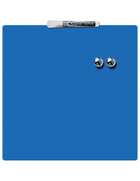NB-1903873,Tabla NOBO patrata, plastic, 36x36 cm, magnetica, include marker si magneti, albastru