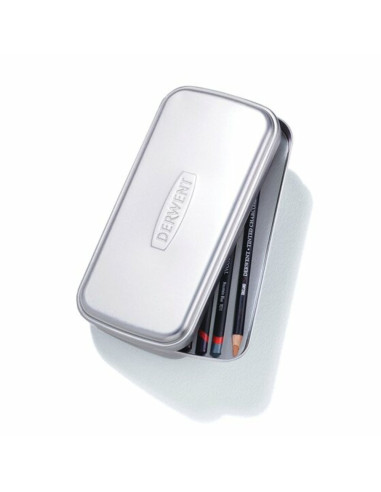DW-2300582,Penar DERWENT Professional, metalic, cu despartitor, argintiu