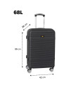 CAT-84410-01,Troller CATERPILLAR V Power Alexa, 42 x 28 x 66 cm (Lxlxh), 68L, ABS - negru