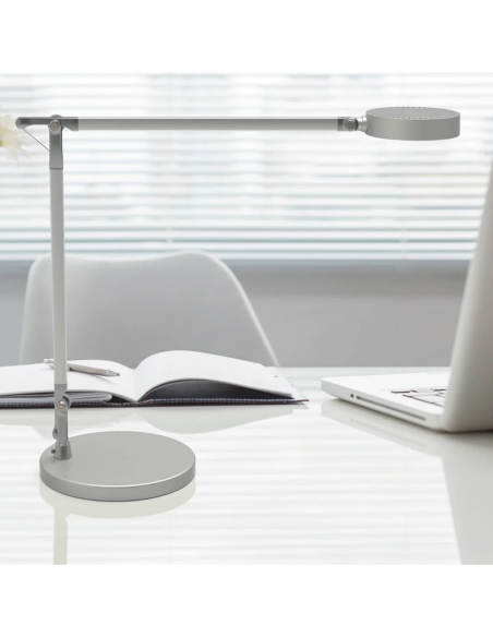 Lampa LED de birou, MAUL Grace Colour Vario - argintie