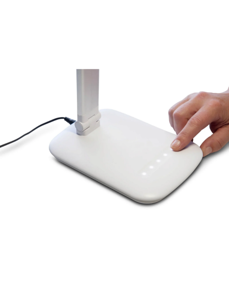 Lampa LED de birou, cu USB, MAUL Jazzy - alba