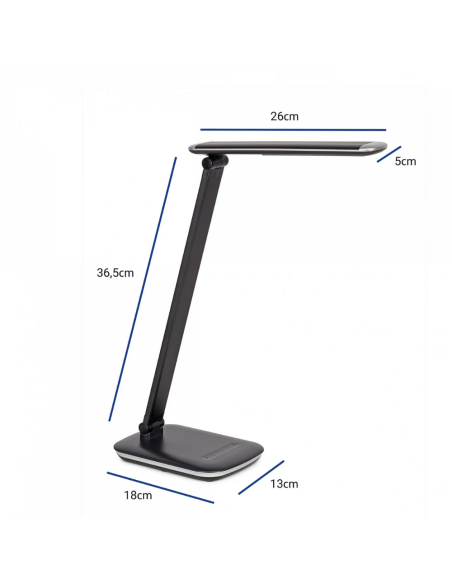 Lampa LED de birou, cu USB, MAUL Jazzy - neagra