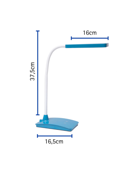 Lampa LED de birou, MAUL Pearly Colour Vario - albastru atlantic