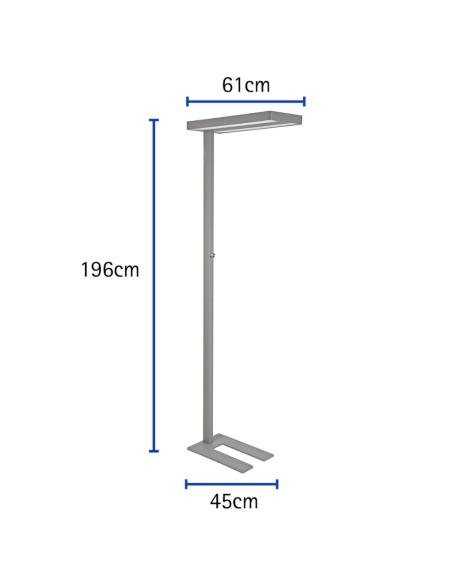 Lampa LED de podea, MAUL Javal - argintie