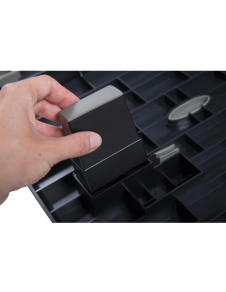 Suport pentru picioare, din plastic, ajustabil (x2), 45x35,3 cm, MAUL Standard Nubby - negru
