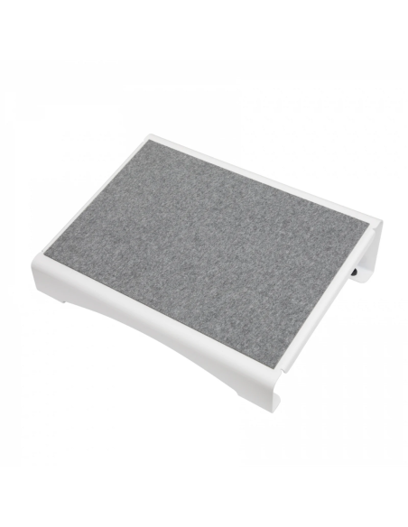 Suport pentru picioare, metalic, acoperit cu pasla, 40x30 cm, MAUL Flair - alb
