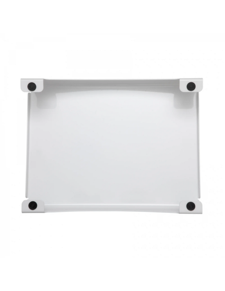 Suport pentru picioare, metalic, acoperit cu pasla, 40x30 cm, MAUL Flair - alb
