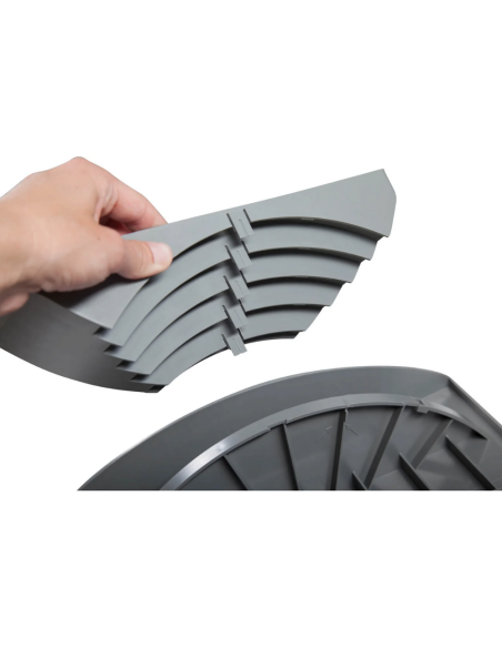 Suport pentru picioare, ergonomic, ajustabil (x5), 45x39 cm, MAUL Pro - gri