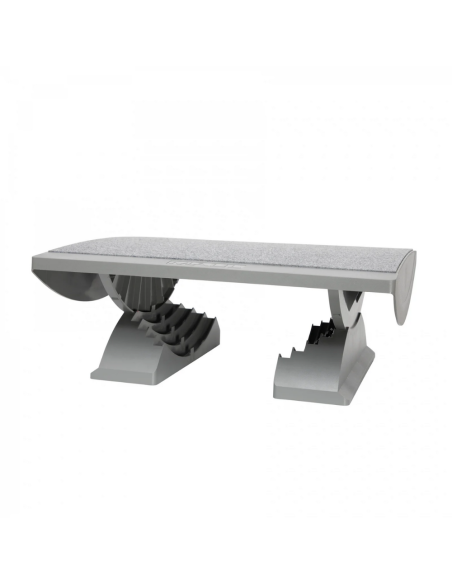 Suport pentru picioare, cu covoras, ergonomic, ajustabil (x5), 45x39 cm, MAUL Pro - gri
