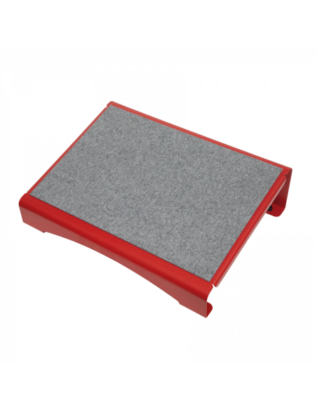 Suport pentru picioare, metalic, acoperit cu pasla, 40x30 cm, MAUL Flair - rosu