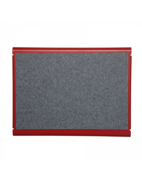 Suport pentru picioare, metalic, acoperit cu pasla, 40x30 cm, MAUL Flair - rosu