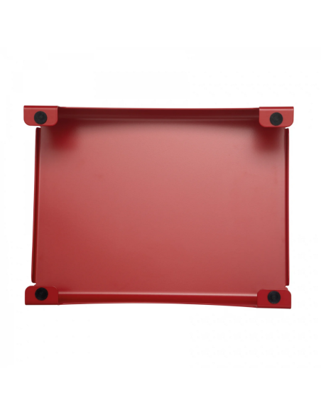 Suport pentru picioare, metalic, acoperit cu pasla, 40x30 cm, MAUL Flair - rosu