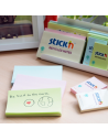 HO-21435,Notes autoadeziv 76 x 127 mm, hartie reciclata, 100 file, 12 buc/cutie, Stick"n – 4 culori pastel