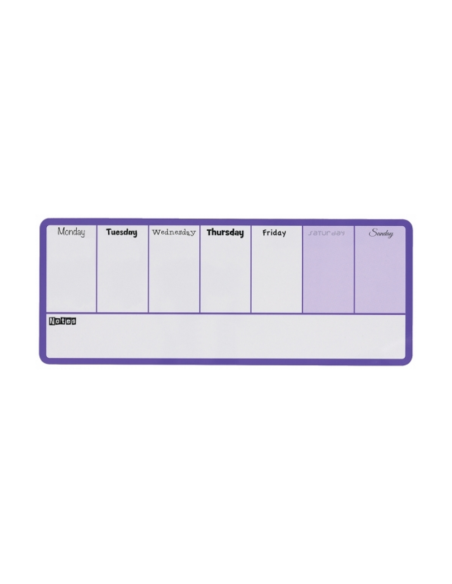 Organizator NOBO, saptamanal, magnetic, 140x36 cm, include marker si magneti, mov