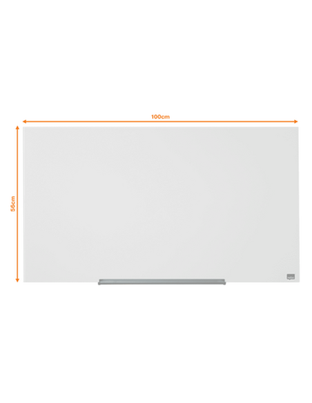 Tabla NOBO Impression Pro Widescreen 45", sticla, 100x56cm, magnetica + marker,tavita, magneti, alb
