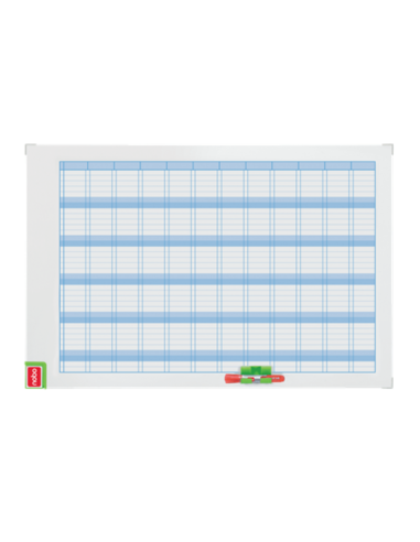 NB-3048001,Organizator NOBO Performance, anual, magnetic, 90x60 cm, kit de planificare inclus, albastru
