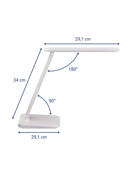Lampa LED de birou, reincarcabila, mobila, MAUL Sally, intensitate reglabila in culori variate - alb