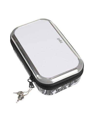 ZP-375427,Penar cu fermoar ZIPIT & LOCK Tin - White Board Grey