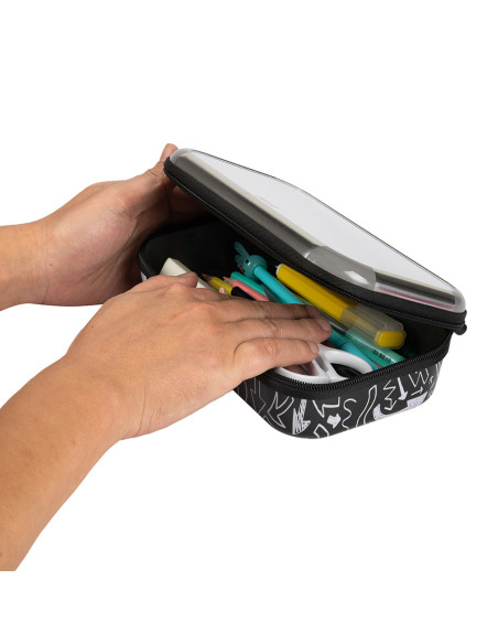 ZP-375427,Penar cu fermoar ZIPIT & LOCK Tin - White Board Grey