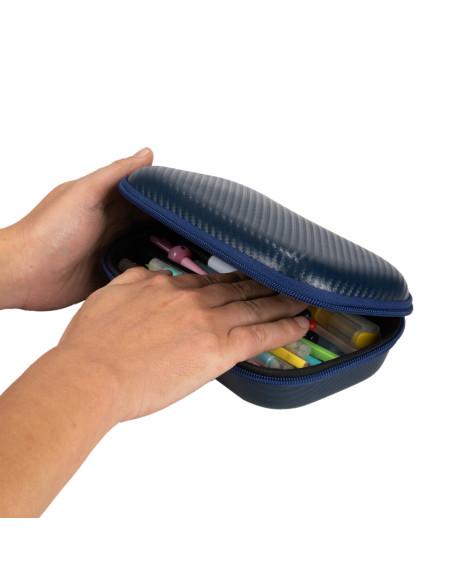 ZP-375854,Penar cu fermoar ZIPIT Carbon Storage Box cu buzunar interior- Navy Blue